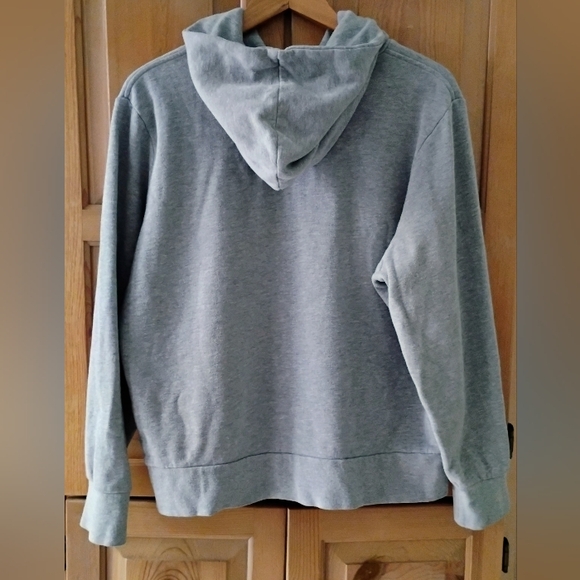 The North Face Light Gray Women's  Hoodie with Purple Logo XL - Picture 2 of 4
